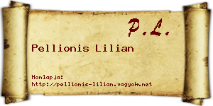 Pellionis Lilian névjegykártya